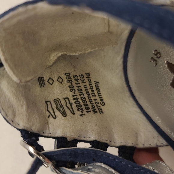 Blue platform Heel sandals size EUR 38 or US 7.5 - Picture 9 of 14